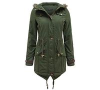 BRAVE SOUL WOMENS LADIES FUR OVERSIZED HOOD FISHTAIL JACKET MILITARY PARKA COAT