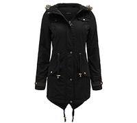 BRAVE SOUL WOMENS LADIES FUR OVERSIZED HOOD FISHTAIL JACKET MILITARY PARKA COAT
