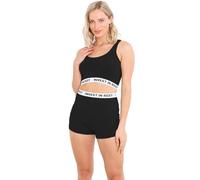 BRAVE SOUL Womens/Ladies Invest in Rest Cropped Pyjama Set (S) (Black)