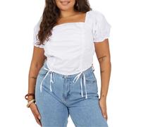 Brave Soul Womens/Ladies Ruched Plus Puff Sleeve Top