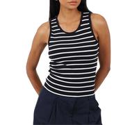 Brave Soul Womens/Ladies Striped Tank Top8 UK Black/Cream GT31301