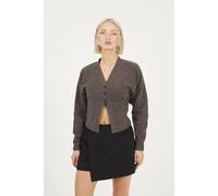 Brave Soul Women's Long Sleeve Button Down Top With Pleats in Grey | Size: XL Brave Soul Grey XL