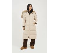 Brave Soul Women's Maxi Padded Jacket With Split Hood in Cream | Size: 14 Brave Soul Cream 14
