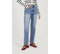 Brave Soul Women's Mid Rise Straight Leg Jeans in Mid Blue | Size: 10 Brave Soul Mid Blue 10