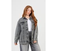 Brave Soul Oversized Denim Jacket - Grey - Grey - 14