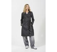 Brave Soul Oversized Pu Double Breasted Mac In Brown Brown 14