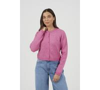 Brave Soul Womens Pink Soft Touch Crew Neck Cardigan - Size X-Large