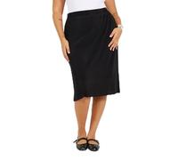 BRAVE SOUL Womens Plus Size Plisse Midi Skirt Black 22