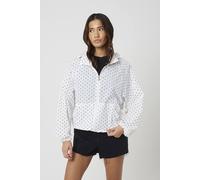 Brave Soul Women's Polka Dot Winderbreaker With Elasticated Waist in White | Size: 14 Brave Soul White 14