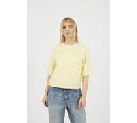 Brave Soul Women's Short Sleeve Jumper With Floral Embroidery in Yellow | Size: Medium Brave Soul Yellow M