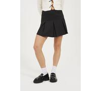 Brave Soul Women's Soft Jersey Pleated Mini Skirt in Black | Size: Large Brave Soul Black L