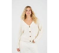 Brave Soul Women's Textured Knit Cardigan in Cream | Size: XS Brave Soul Cream XS