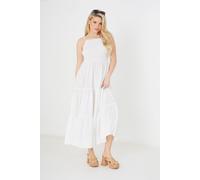 Brave Soul Women's Tiered Maxi Dress in White | Size: Small Brave Soul White S