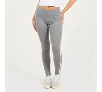 Brave Soul Womens Two Stripe Detail Leggings in Grey Marl/White - Melange - Size 8 UK