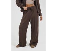 Brave Soul Women's Wide Leg Scuba Joggers With Seam Detail in Chocolate | Size: Medium Brave Soul Chocolate M