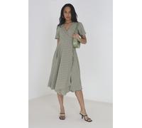 Brave Soul Womens Yellow 'Maddie' V-Neck Wrap Midi Dress - Multicolour - Size X-Small