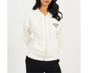 Brave Soul Womens Zip Through Hooded Sweatshirt With New York Embroidery Cotton