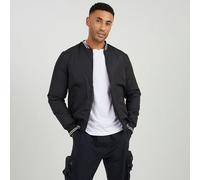 Brave Soul Zip Through Fleece Bomber Jacket - Black - Black - M
