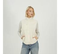 Brave Soul Zip Through Fleece Gilet - Cream - Cream - XL