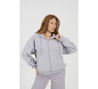 Brave Soul Zip Through Polar Fleece Hoodie In Light Grey Light Grey XL