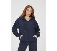 Brave Soul Zip Through Polar Fleece Hoodie - Navy - Navy - XS