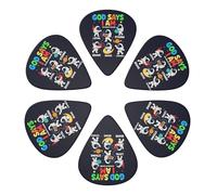 Brave Space Astronauts 6 Pack Guitar Picks With Case Colorful Guitar Plectrums Thin Medium Heavy Accessory For Acoustic Ukulele Bass