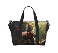 Brave Squirrel Hand-held messenger travel bag, suitable for work, travel, fitness, tourism, women's casual handbag with zipper,