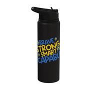 Brave Strong Smart Capable Down Syndrome Awareness Stainless Steel Insulated Water Bottle