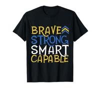 Brave Strong Smart Capable World Down Syndrome Day T-Shirt