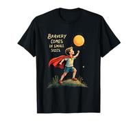 Brave Superhero Kids Childhood Cancer Awareness Design T-Shirt