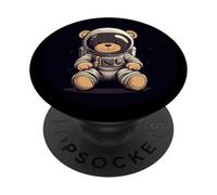 Brave Teddy Astronaut on a Cosmic Adventure PopSockets Adhesive PopGrip