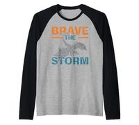 Brave The Storm Flying Beast Myth Dragon Whisperer Raglan Baseball Tee