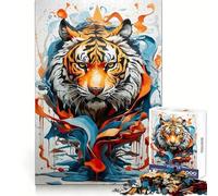 Brave Tiger 1000 Piece Jigsaws for Adults Puzzle Logical Think Restful Pleasure Seamless Lock (50x75cm)