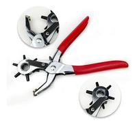 Brave Tools Revolving Leather Punch Rivet Plier 6 Sizes Diy Belt Eyelet Puncher Hole Cutter