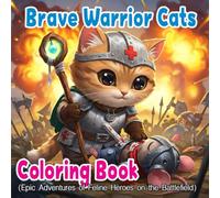 Brave Warrior Cats Coloring Book: Cute & Courageous Cats in Armor - A Coloring Journey of Heroism and Friendship