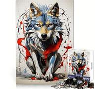 Brave Wolf 1000 Piece Teenager Puzzles Clear Thinking Gentle Pastime Precise Edges Ideal Xmas Gift (38x26cm)