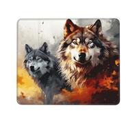Brave Wolf in Flames Multi Size Mouse pad for Office, Study & Play-Mousepad with Strong Adhesion and Thick Comfortable Surface