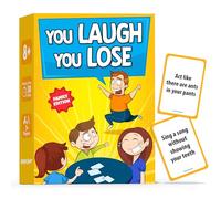 BRAVEBUG Laugh & Lose Game - Fun Charade Games for Kids - Board Games for Kids & Teens - No Laugh Challenge - Pajama Party Supplies for Girls, Laughing Game