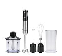 BRAVECOW 1000W Portable 4 in 1 Hand Blender 21-Speed, 800ml Chopper Food Processor, 600ml Beaker Multifunctional for Smoothies, Baby Food, Sauces
