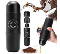 BRAVECOW Manual Coffee Maker Portable Espresso Machine Travel Hand Operated Coffee Machine Pot Manually Operated Coffee Machine Outdoor Camping