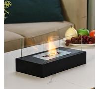 BRAVECOW Tabletop Portable Bio Ethanol Fireplace Table Top Heater for Outdoor & Indoor Fire Pits Bowl Pot Clean-Burning Smokeless Rectangular Fireplace