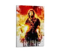 Braveheart Poster Art Wall Decor for Home Scottish Warrior Print Historical Movie Artwork Canvas Painting for Living Room Unique Gift Fans Gift 08x12inch(20x30cm) Framed