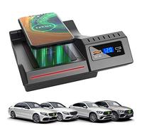 Braveking1 2021 Upgrade Car Wireless Charger for Mercedes-Benz C-Class GLC 2021-2016 Center Console Accessory Panel, 15W Fast Charging Phone Charger Pad with QC3.0 USB and 18W PD for iPhone Samsung