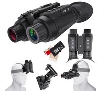Braveking1 Night Vision Goggles with 3D Vision Effect 8 X Digital Zoom Completely Independent Adjust Binoculars 4K Video Recording 7 Infrared Binocular for Adults, Viewing in 100% Darkness(32GB Card)
