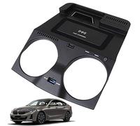 Braveking1 Wireless Car Charger for BMW 5 Series G30 G31 6 Series GT 2018 2019 2020 Center Console Accessory Panel, 15W Fast Charging Phone Charger Pad with USB Port for iPhone, Samsung, Any Qi Phone