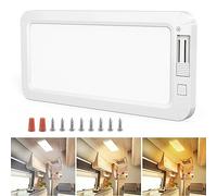 BraveKoi 12V LED Caravan Interior Lighting 12V LED Lights Campervan Dimmable Lights Campervan 3 Colors with 3 Color Temperature Slide Switch for Ceiling RV Motorhome Car Boat Marine Camper