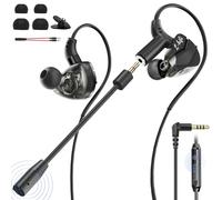 BraveKoi In Ear Gaming Headphones, Wired Gaming Headset with Mic 360° Surround Sound Intelligent Noise Reduction Dual Microphones, Ergonomic Design Gaming Earbuds for PC Xbox PS5 PS4 Switch