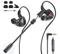 BraveKoi In Ear Gaming Headset, Wired Gaming Headphones with Mic 360° Surround Sound Intelligent Noise Reduction Dual Microphones, Ergonomic Design Gaming Earbuds for PC Xbox PS5 PS4 Switch