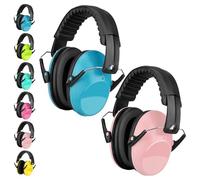 BraveKoi Kids Ear Defenders 2 Pack, 26dB SNR Children Noise Cancelling Headphones Foldable Adjustable Hearing Protection Noise Cancelling Earmuffs for Autism, Boys, Girls, Toddlers (Age 3-16 Year Old)