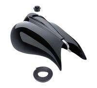 Bravema Black Stretched Tank Covers Compatible with Harley Touring 2009+ FLH Road Glide Street Glide Gas Tank Cover Motorcycle Gallon Fuel Shrouds (Cover Kit)